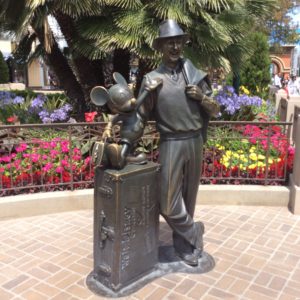 Walt and Mickey on Buena Vista St. at Disney California Adventure
