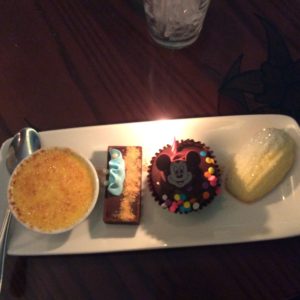 The best part of the meal. (I forgot to mention that we were celebrating my sister's birthday as well as mine and the restaurant gave us cupcakes for it.)